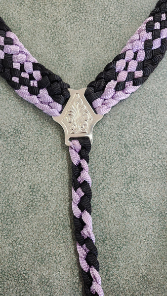 Custom Muletape Breastcollar - Purple & Black