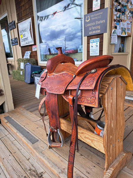 ON TRIAL 16.5" Caliente Saddleshop Ranch Cutter Saddle