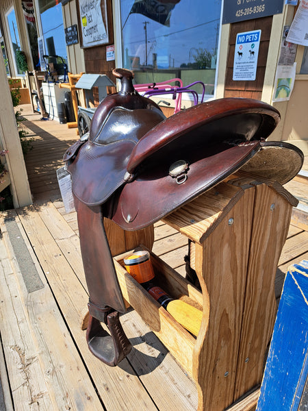 15" Circle Y Arabian Round Skirt Western Trail Saddle