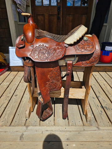 15" Hereford Tex Tan Roping Saddle