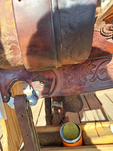 15" Vintage TexTan Western Saddle