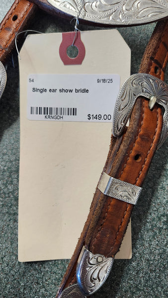 Single Ear Western Show Bridle
