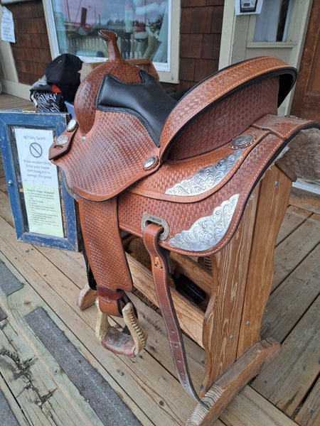 17" (Sits 16") Hilason Western Equitation Show Saddle
